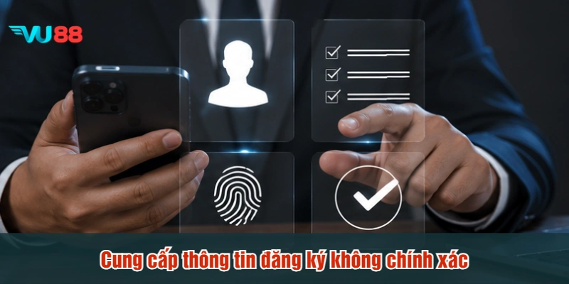 Cung cấp thông tin đăng ký không chính xác
