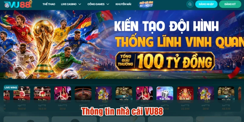 Thông tin nhà cái VU88