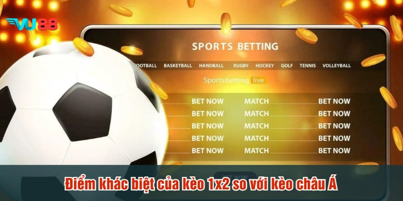 Điểm khác biệt của kèo 1x2 so với kèo châu Á